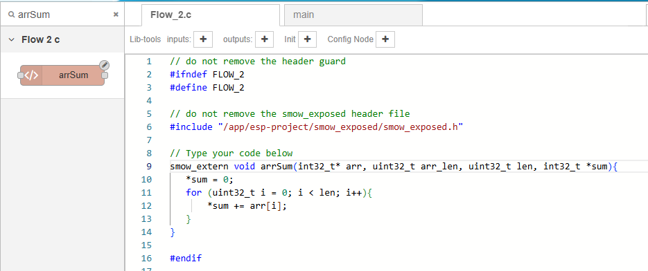 c code arr sum code