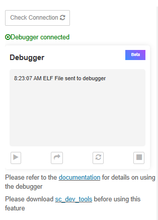 debugger enabled