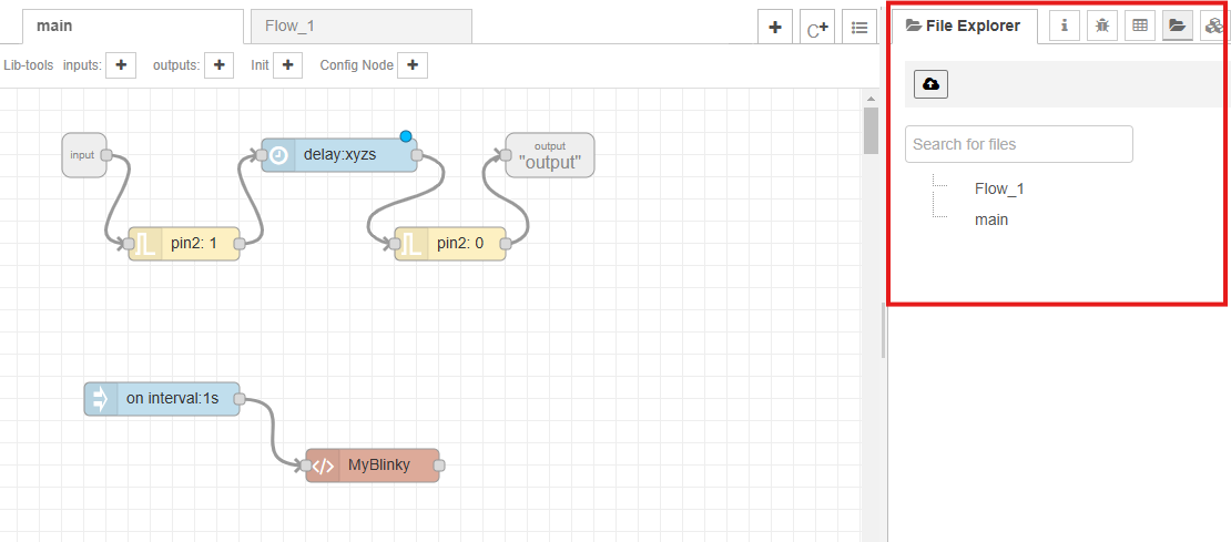 file explorer in action