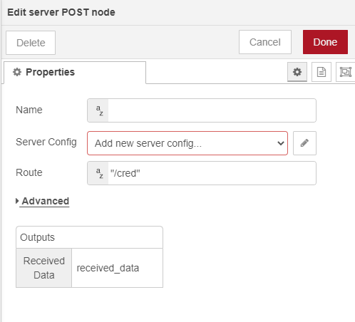node example