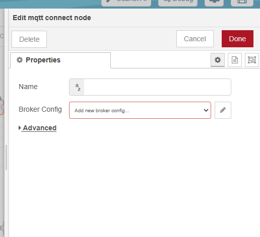 access config node via pencil icon