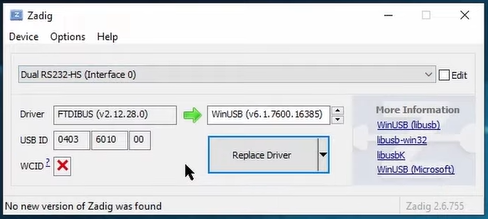 esp prog replace driver